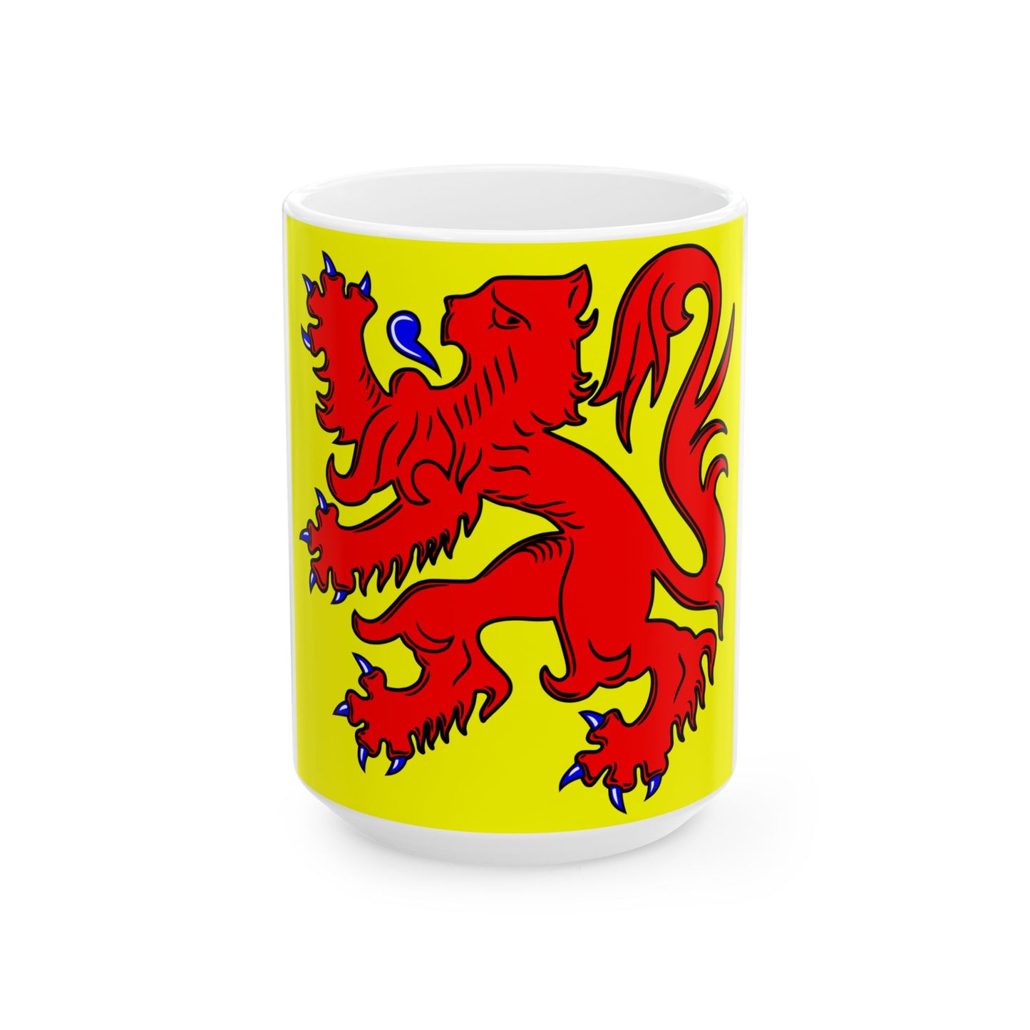 Flag of Heers (Belgium) White Coffee Mug-15oz-Go Mug Yourself