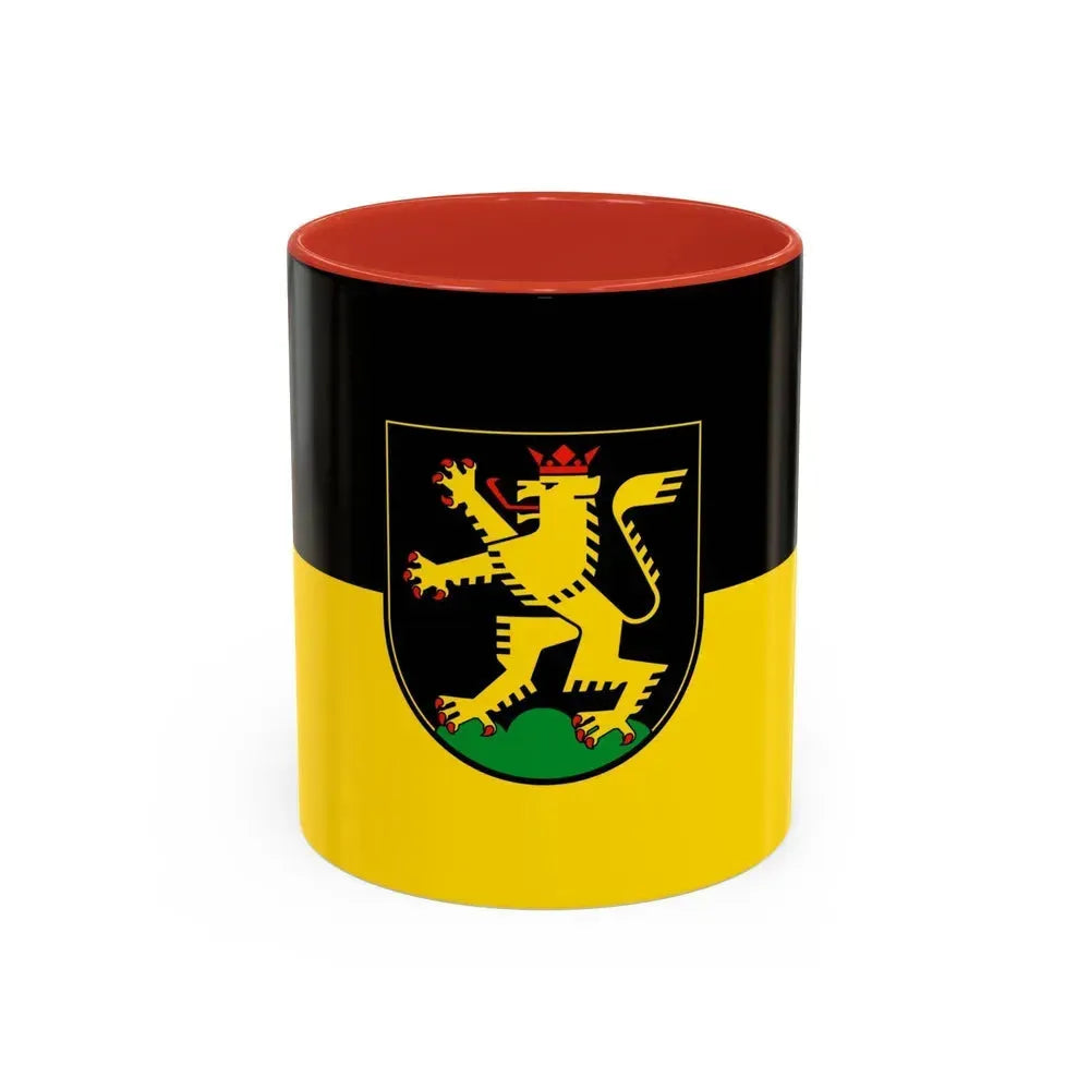 Flag of Heidelberg Germany - Accent Coffee Mug 11oz Red - Go Mug Yourself