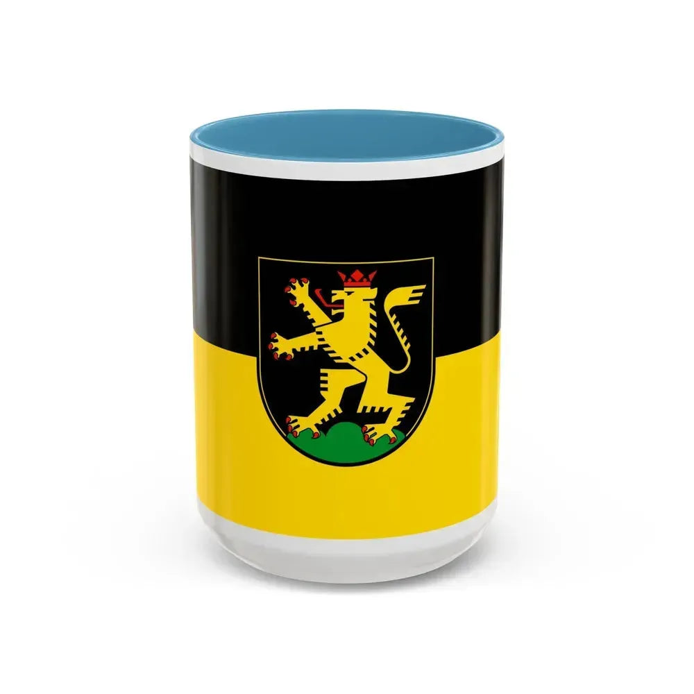 Flag of Heidelberg Germany - Accent Coffee Mug 15oz Light Blue - Go Mug Yourself