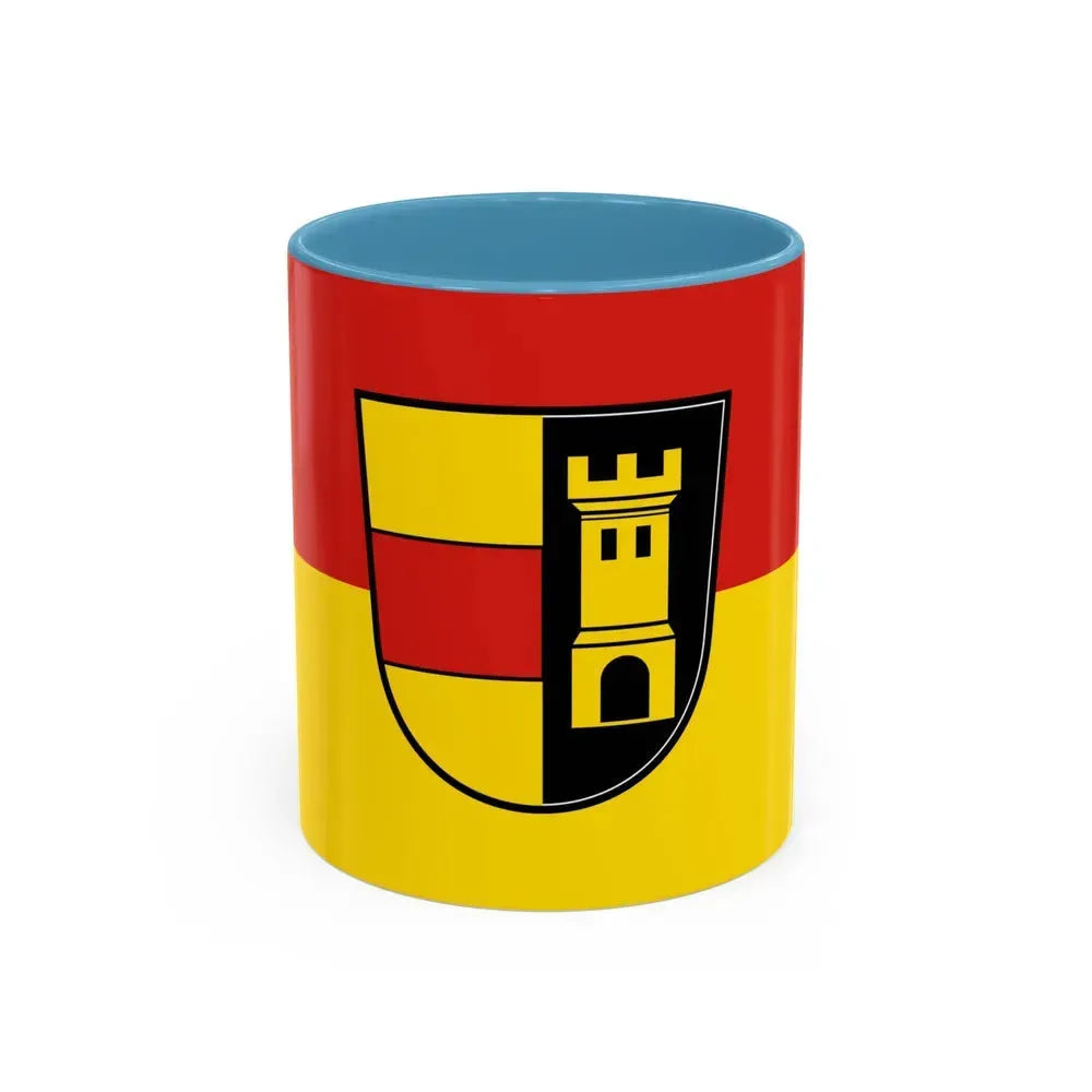Flag of Heidenheim Germany - Accent Coffee Mug 11oz Light Blue - Go Mug Yourself