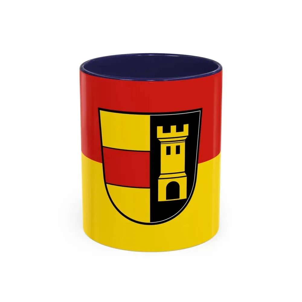 Flag of Heidenheim Germany - Accent Coffee Mug 11oz Navy - Go Mug Yourself