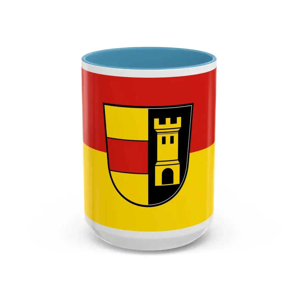 Flag of Heidenheim Germany - Accent Coffee Mug 15oz Light Blue - Go Mug Yourself