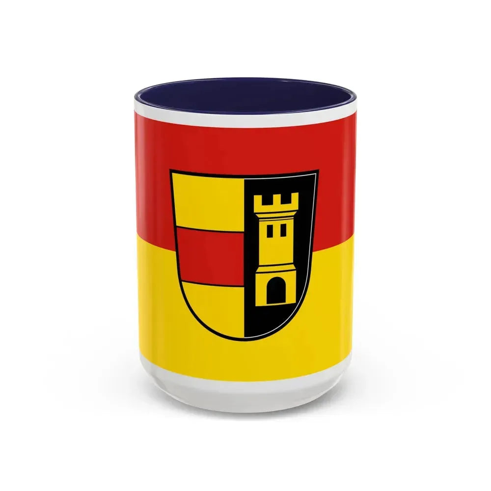Flag of Heidenheim Germany - Accent Coffee Mug 15oz Navy - Go Mug Yourself