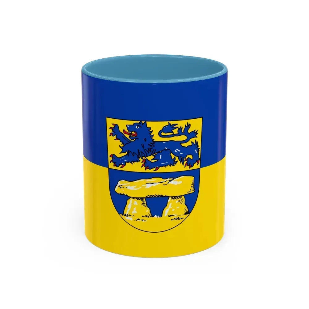 Flag of Heidkreis Germany - Accent Coffee Mug 11oz Light Blue - Go Mug Yourself