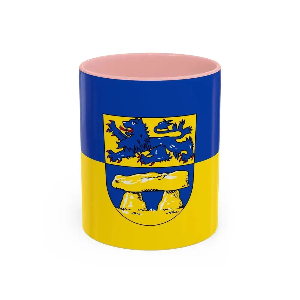 Flag of Heidkreis Germany - Accent Coffee Mug 11oz Pink - Go Mug Yourself