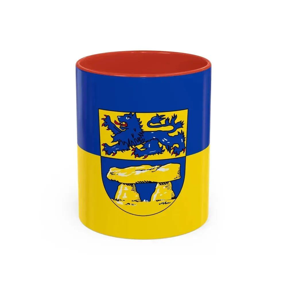 Flag of Heidkreis Germany - Accent Coffee Mug 11oz Red - Go Mug Yourself