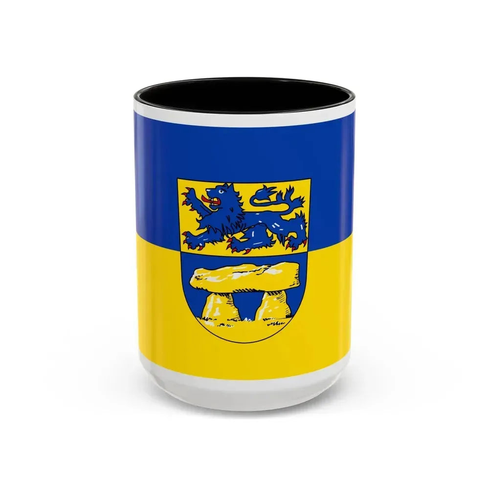 Flag of Heidkreis Germany - Accent Coffee Mug 15oz Black - Go Mug Yourself