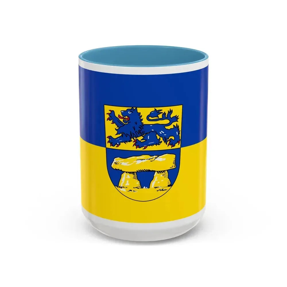 Flag of Heidkreis Germany - Accent Coffee Mug 15oz Light Blue - Go Mug Yourself