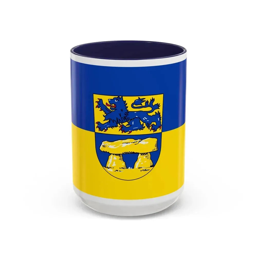 Flag of Heidkreis Germany - Accent Coffee Mug 15oz Navy - Go Mug Yourself