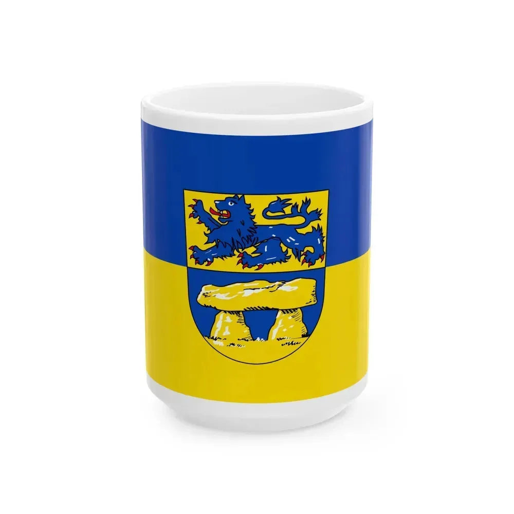 Flag of Heidkreis Germany - White Coffee Mug 15oz - Go Mug Yourself