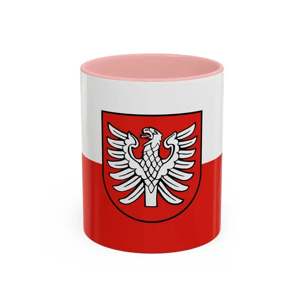 Flag of Heilbronn Germany - Accent Coffee Mug 11oz Pink - Go Mug Yourself