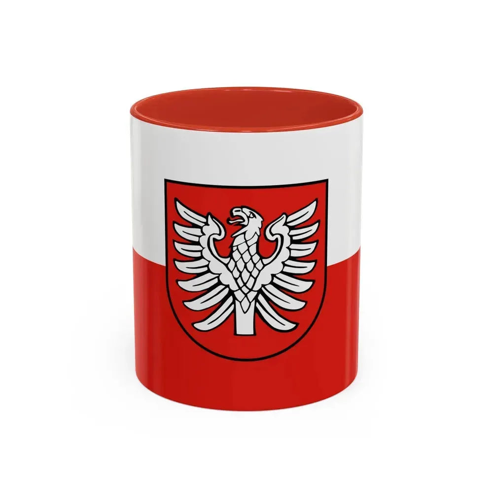 Flag of Heilbronn Germany - Accent Coffee Mug 11oz Red - Go Mug Yourself