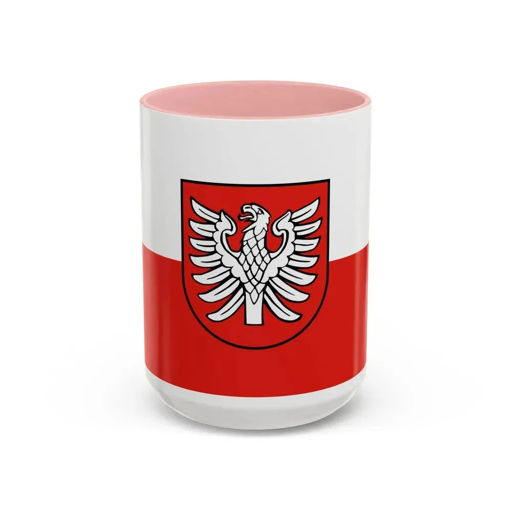 Flag of Heilbronn Germany - Accent Coffee Mug 15oz Pink - Go Mug Yourself