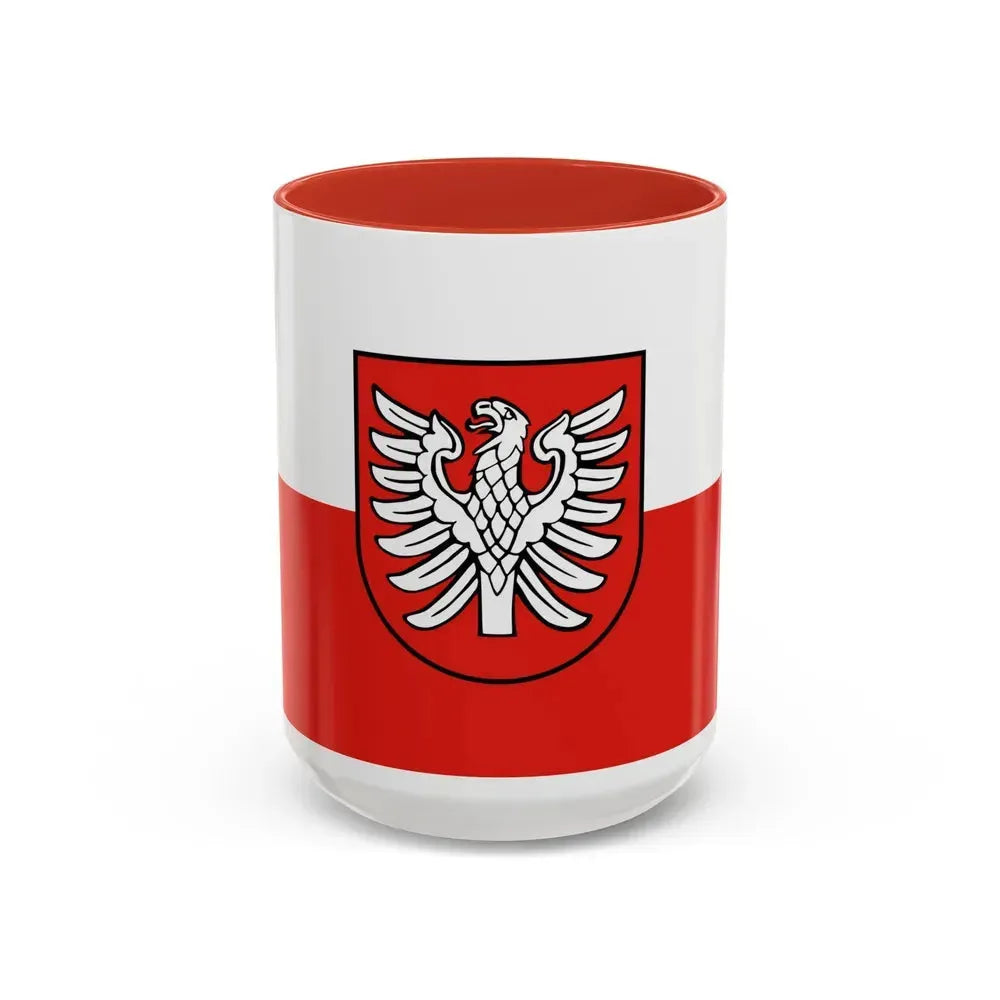 Flag of Heilbronn Germany - Accent Coffee Mug 15oz Red - Go Mug Yourself