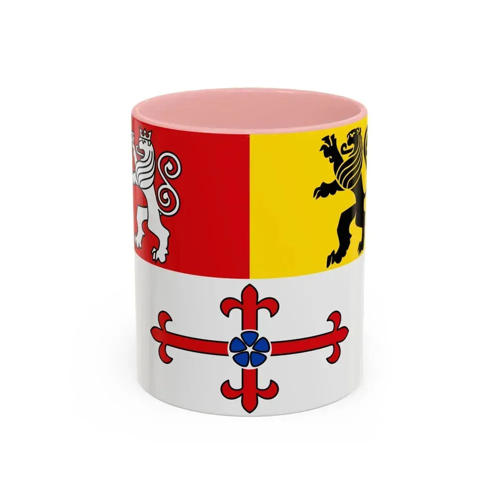 Flag of Heinsberg Germany - Accent Coffee Mug 11oz Pink - Go Mug Yourself