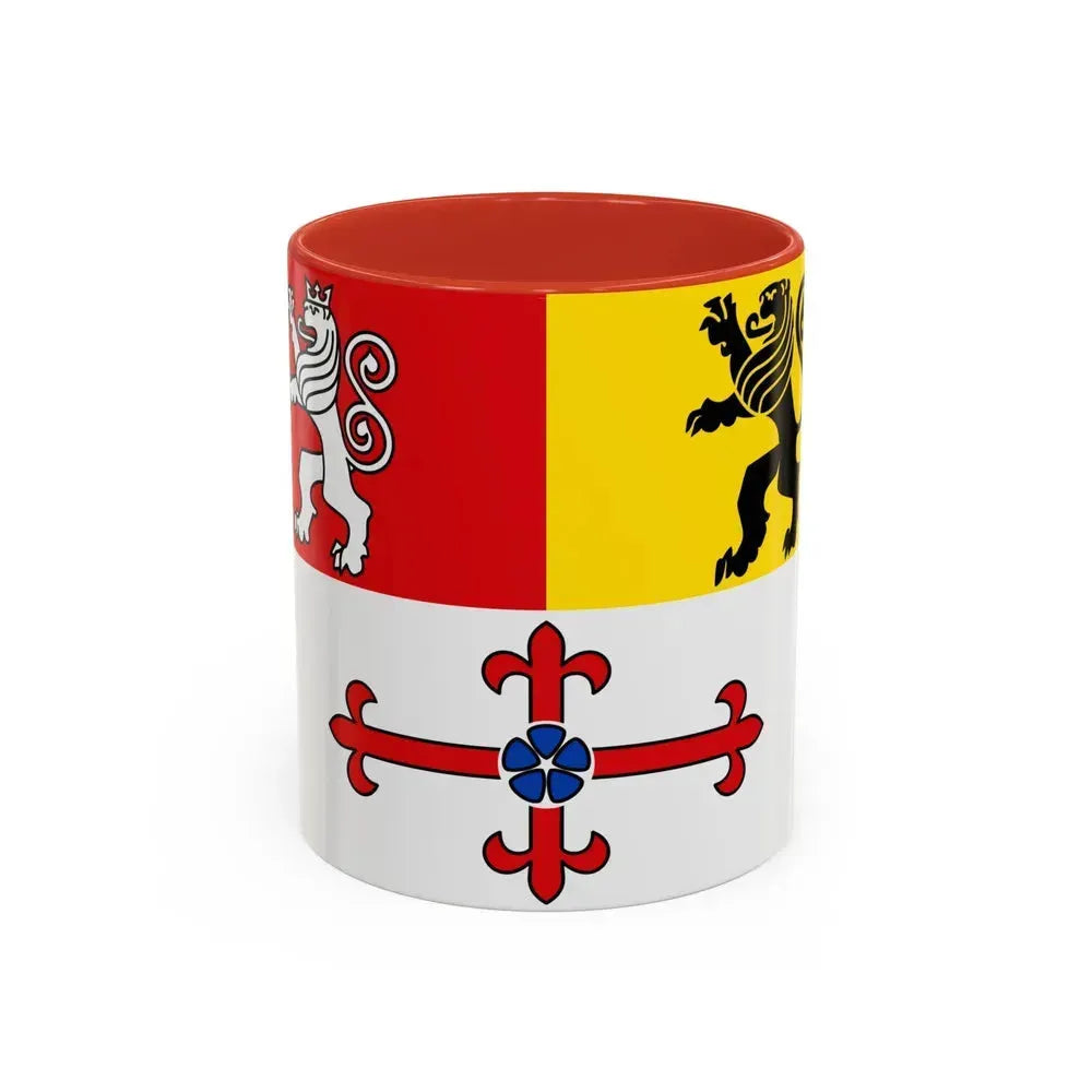 Flag of Heinsberg Germany - Accent Coffee Mug 11oz Red - Go Mug Yourself