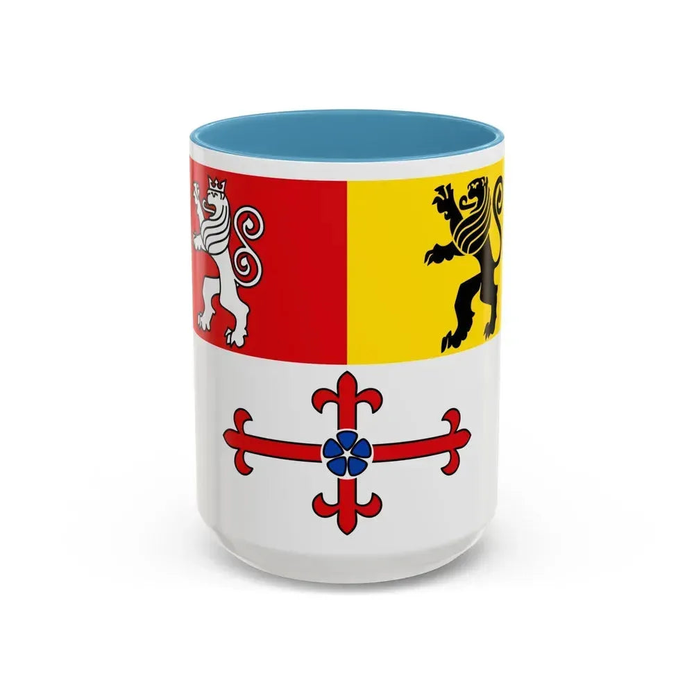Flag of Heinsberg Germany - Accent Coffee Mug 15oz Light Blue - Go Mug Yourself