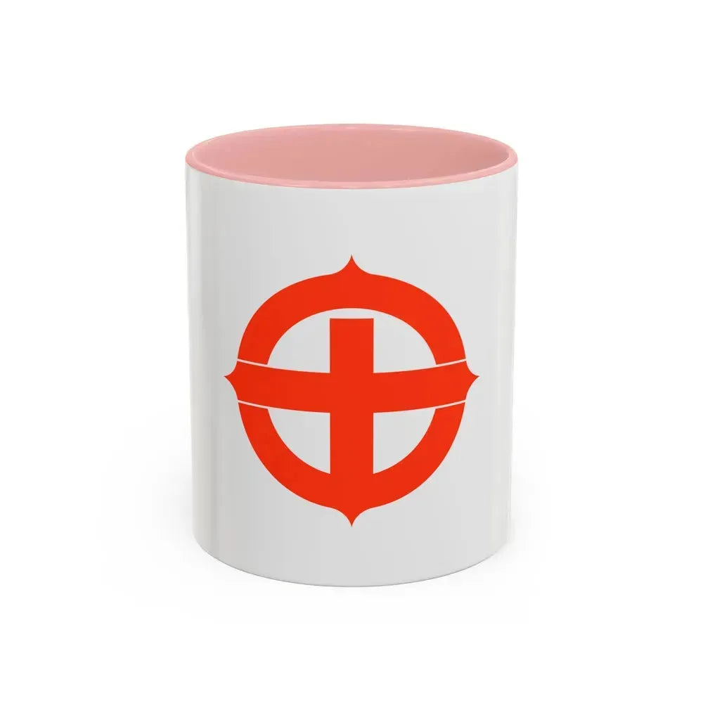 Flag of Hekinan Japan - Accent Coffee Mug 11oz Pink - Go Mug Yourself