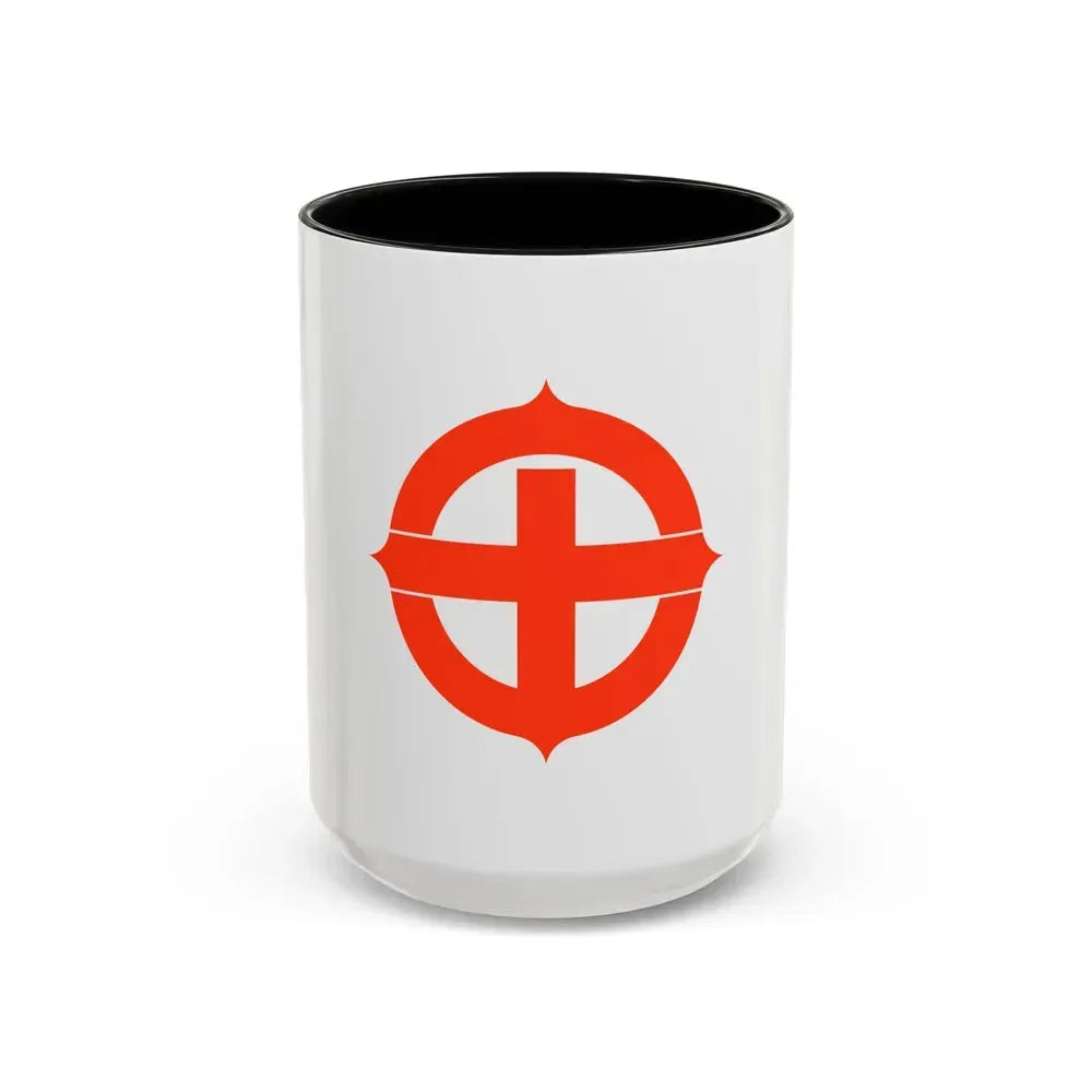 Flag of Hekinan Japan - Accent Coffee Mug 15oz Black - Go Mug Yourself
