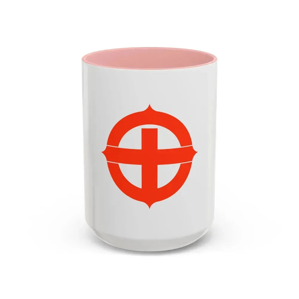 Flag of Hekinan Japan - Accent Coffee Mug 15oz Pink - Go Mug Yourself