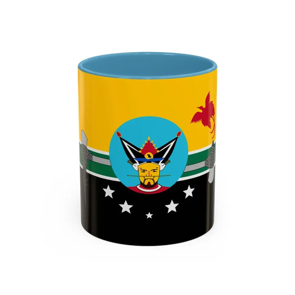 Flag of Hela Papa New Guinea - Accent Coffee Mug 11oz Light Blue - Go Mug Yourself