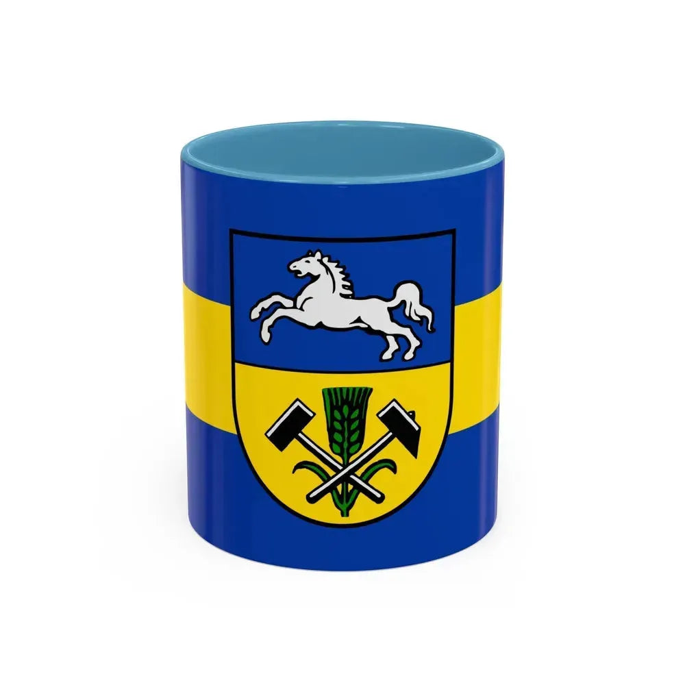 Flag of Helmstedt Germany - Accent Coffee Mug 11oz Light Blue - Go Mug Yourself
