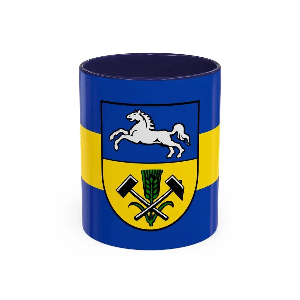 Flag of Helmstedt Germany - Accent Coffee Mug 11oz Navy - Go Mug Yourself
