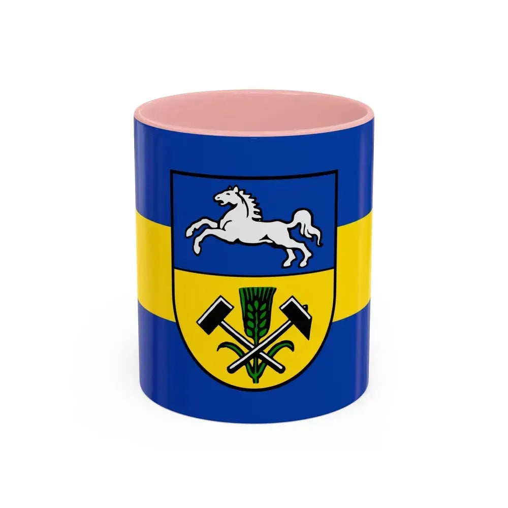 Flag of Helmstedt Germany - Accent Coffee Mug 11oz Pink - Go Mug Yourself