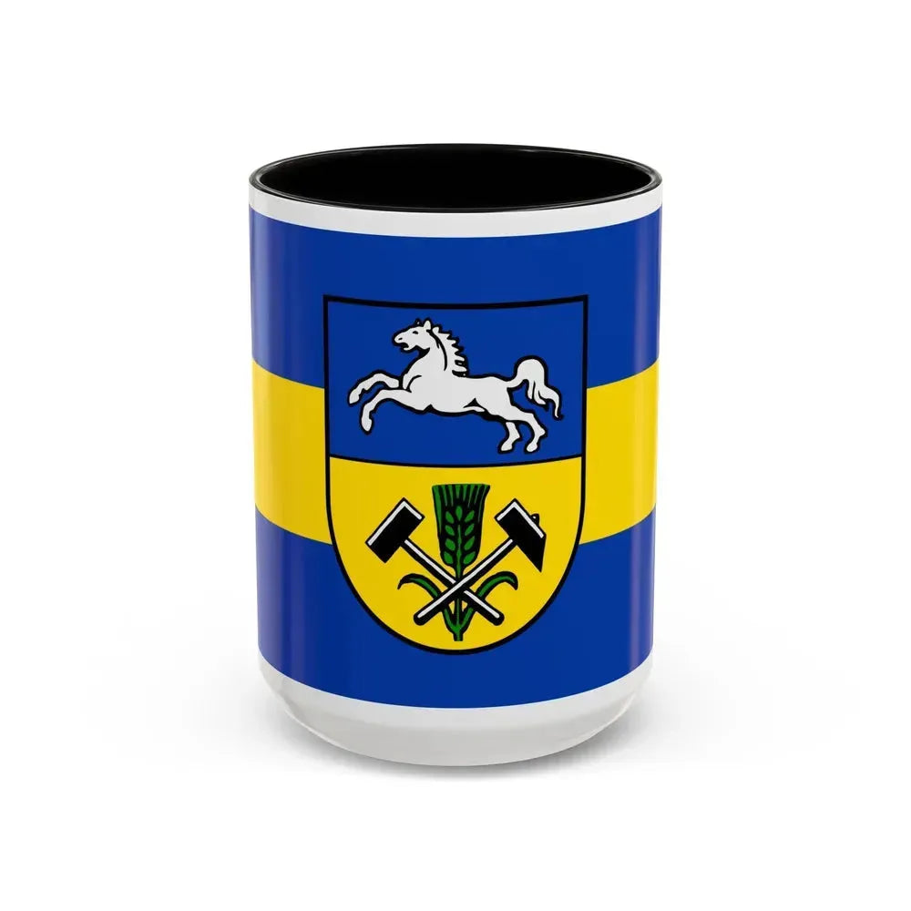 Flag of Helmstedt Germany - Accent Coffee Mug 15oz Black - Go Mug Yourself