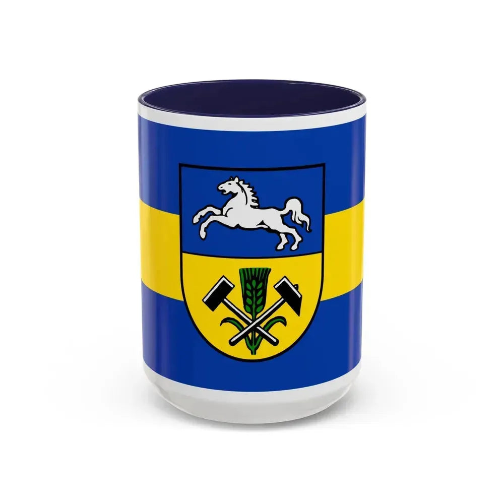 Flag of Helmstedt Germany - Accent Coffee Mug 15oz Navy - Go Mug Yourself