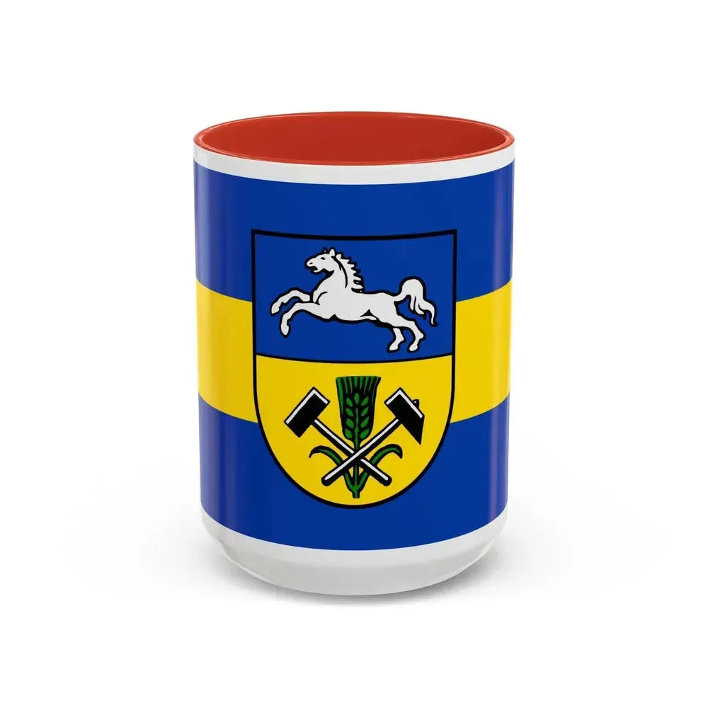 Flag of Helmstedt Germany - Accent Coffee Mug 15oz Red - Go Mug Yourself