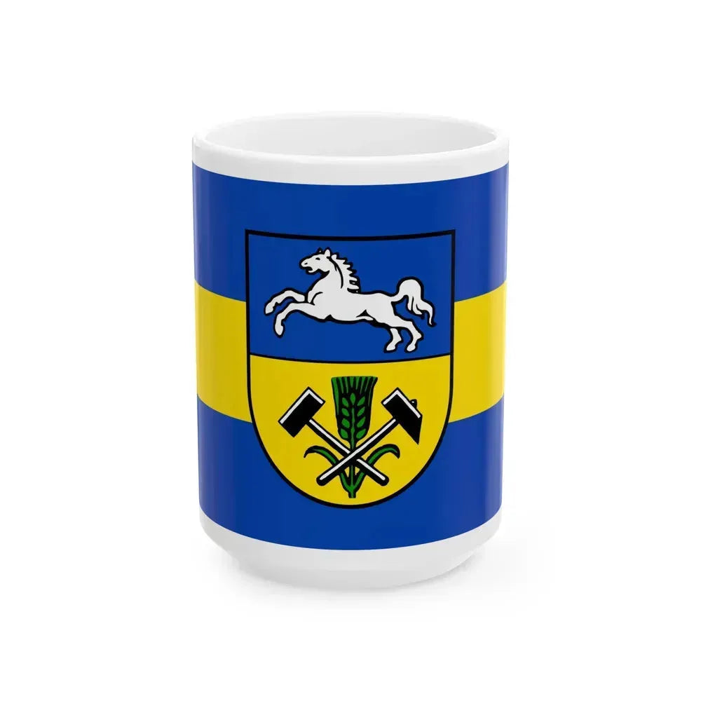 Flag of Helmstedt Germany - White Coffee Mug 15oz - Go Mug Yourself