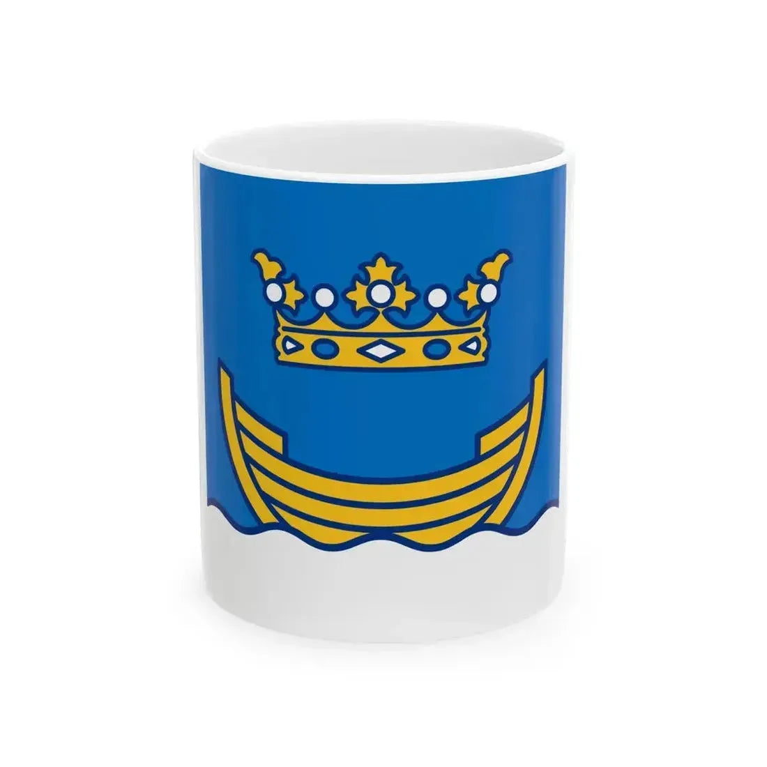 Flag of Helsinki (Finland) White Coffee Mug 11oz - Go Mug Yourself