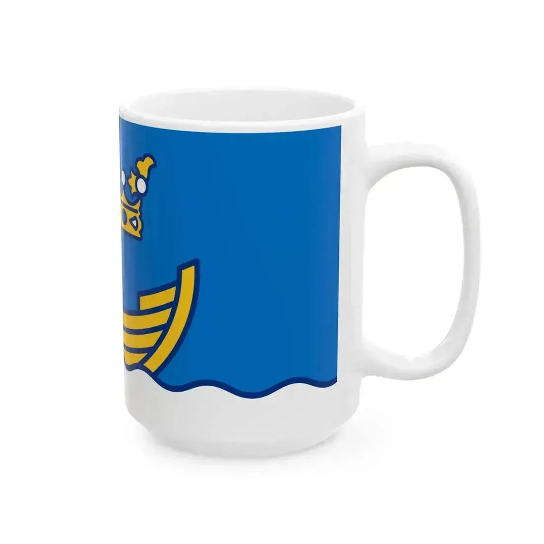 Flag of Helsinki long (Finland) White Coffee Mug - Go Mug Yourself
