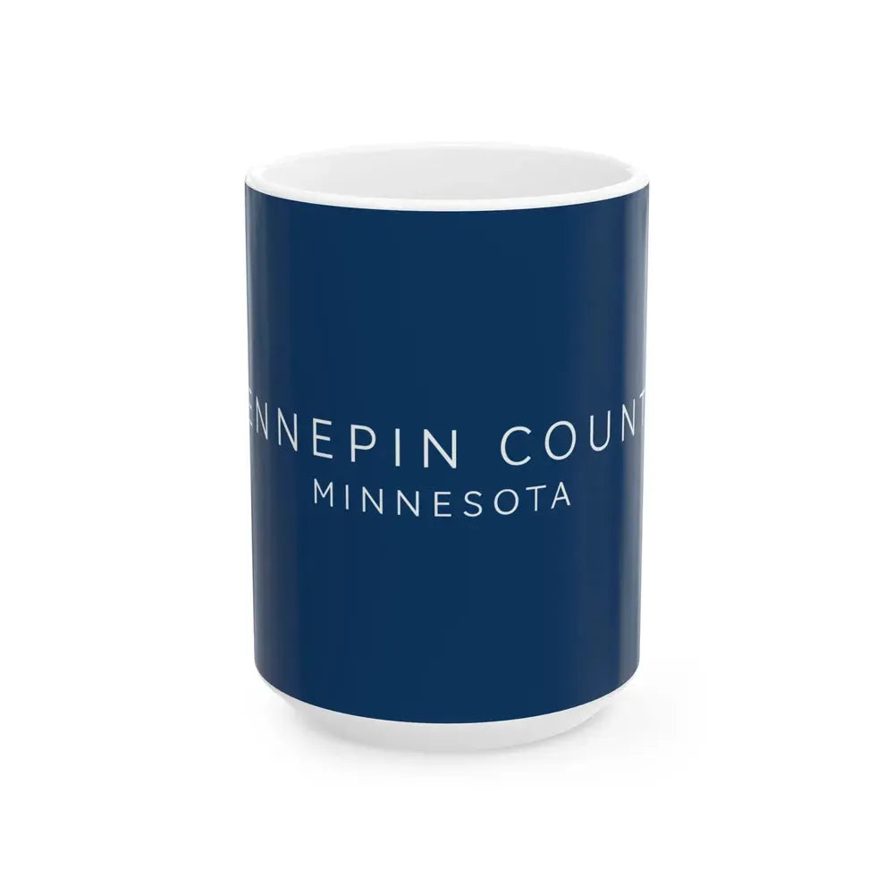Flag of Hennepin County Minnesota 2022 (United States) White Coffee Mug 15oz - Go Mug Yourself