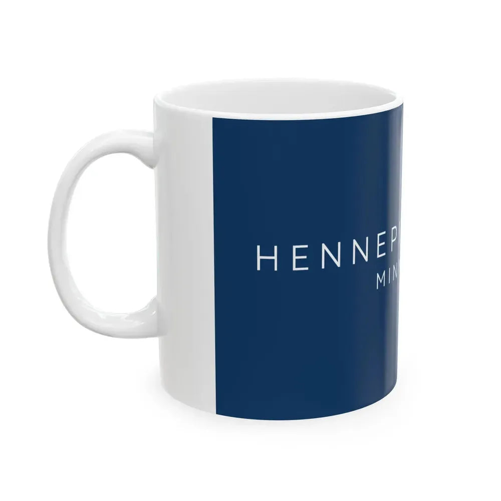 Flag of Hennepin County Minnesota 2022 (United States) White Coffee Mug - Go Mug Yourself