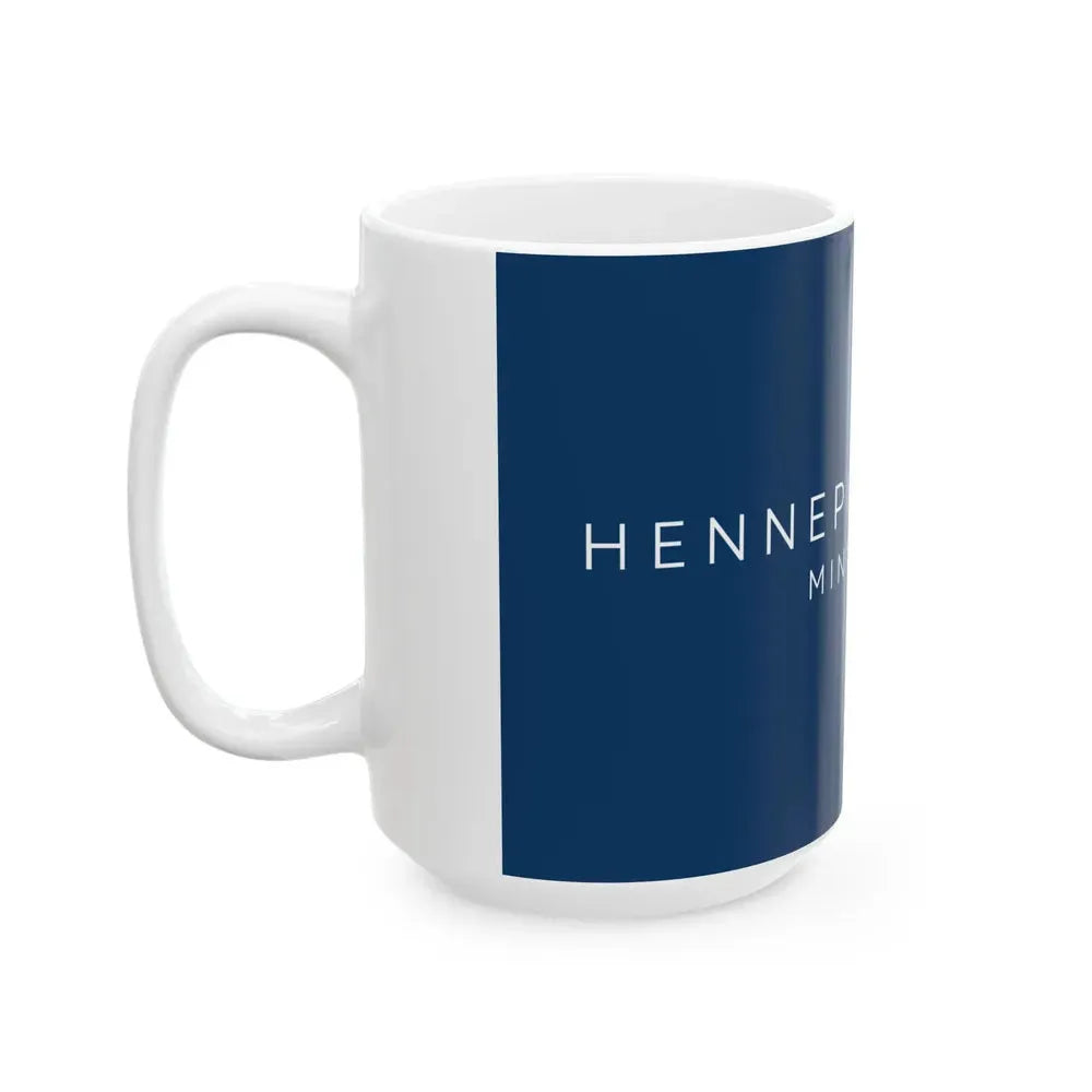 Flag of Hennepin County Minnesota 2022 (United States) White Coffee Mug - Go Mug Yourself