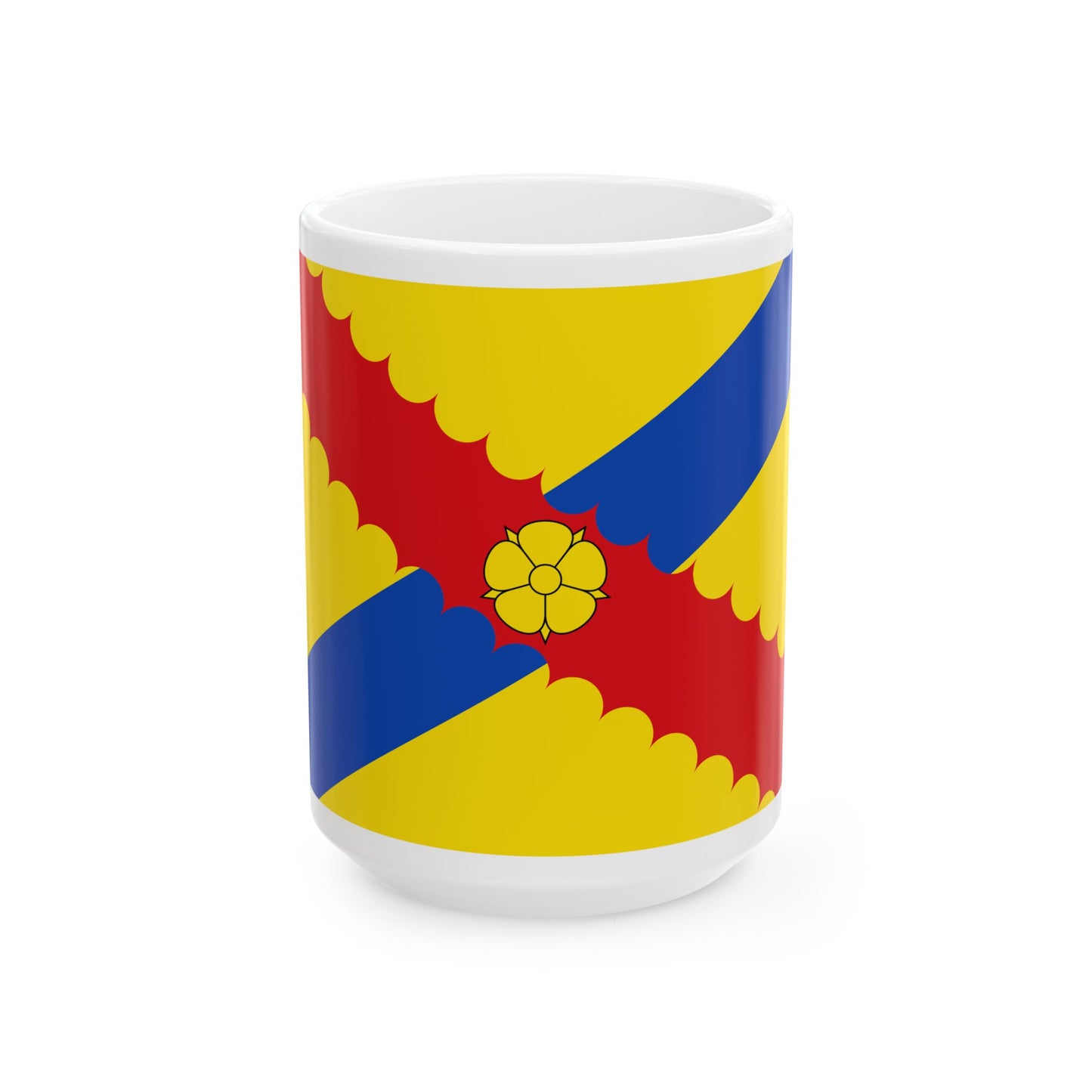 Flag of Hensies (Belgium) White Coffee Mug-15oz-Go Mug Yourself