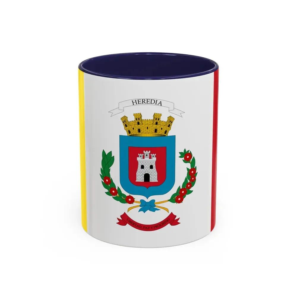 Flag of Heredia Province Costa Rica - Accent Coffee Mug 11oz Navy - Go Mug Yourself