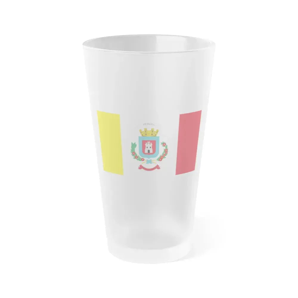 Flag of Heredia Province Costa Rica - Frosted Pint Glass 16oz 16oz Frosted - Go Mug Yourself