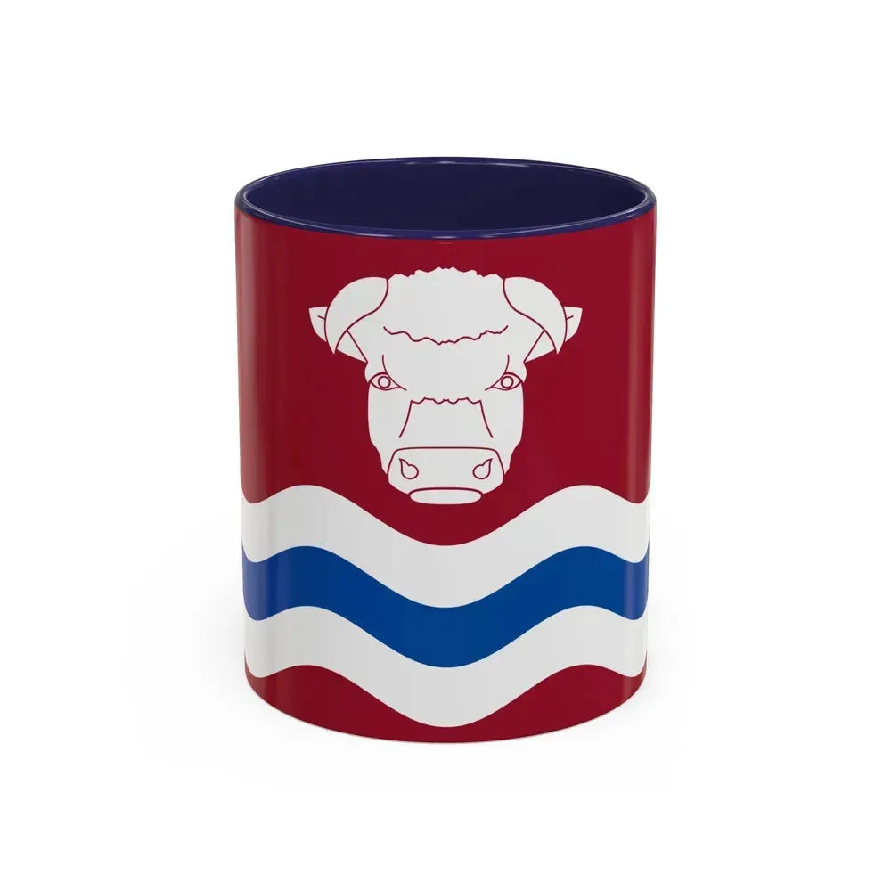 Flag of Herefordshire UK - Accent Coffee Mug 11oz Navy - Go Mug Yourself