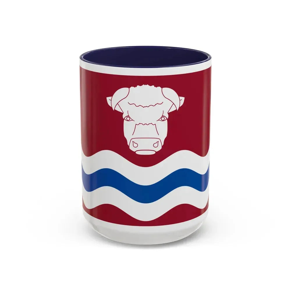 Flag of Herefordshire UK - Accent Coffee Mug 15oz Navy - Go Mug Yourself