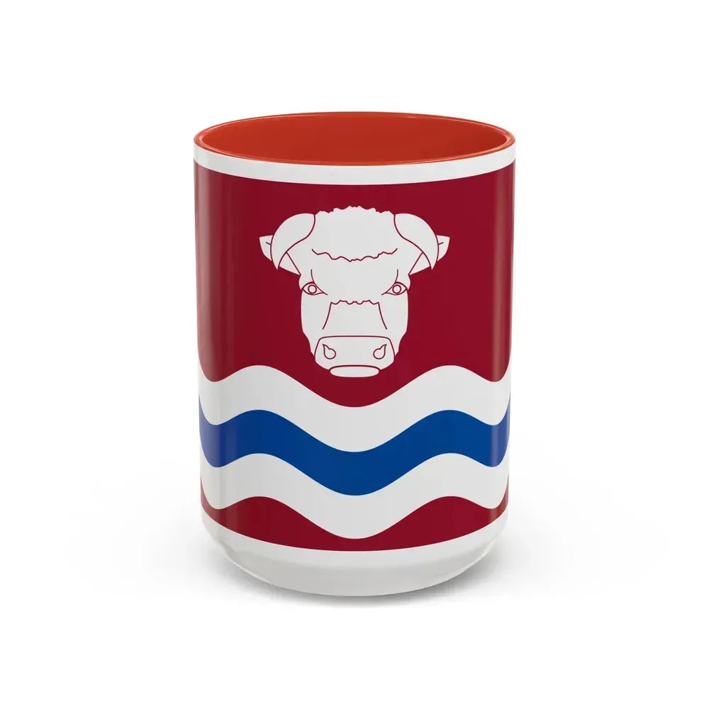 Flag of Herefordshire UK - Accent Coffee Mug 15oz Red - Go Mug Yourself