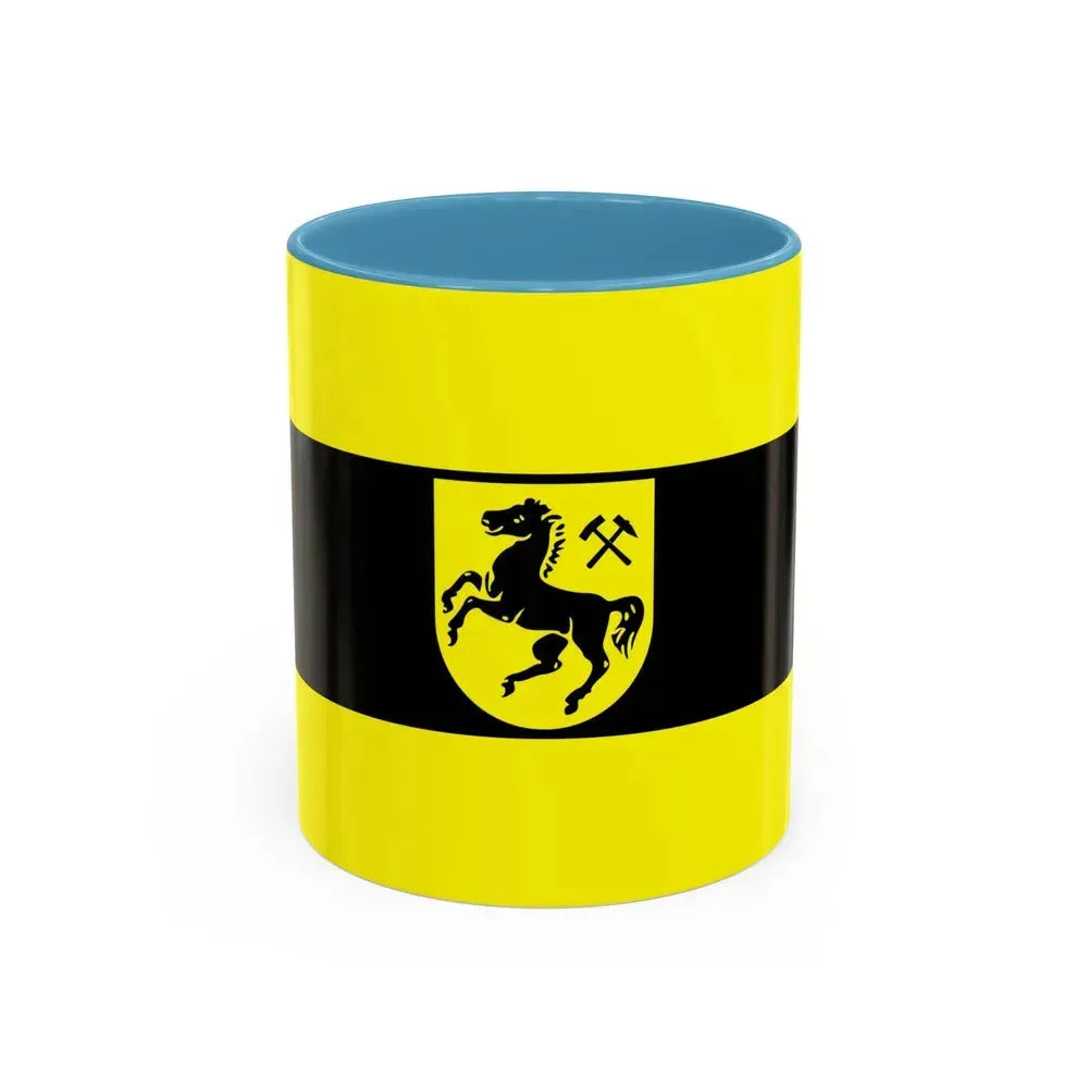 Flag of Herne Germany - Accent Coffee Mug 11oz Light Blue - Go Mug Yourself
