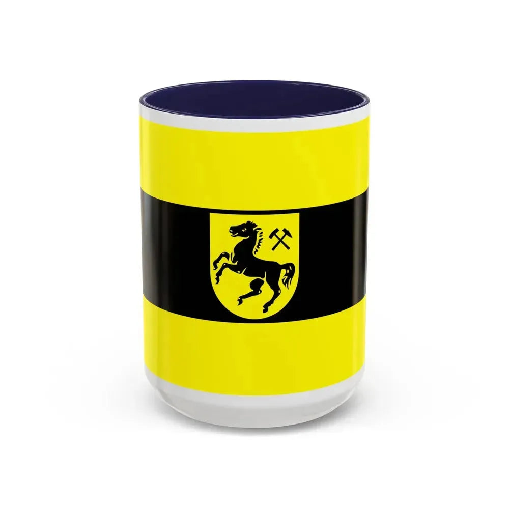 Flag of Herne Germany - Accent Coffee Mug 15oz Navy - Go Mug Yourself