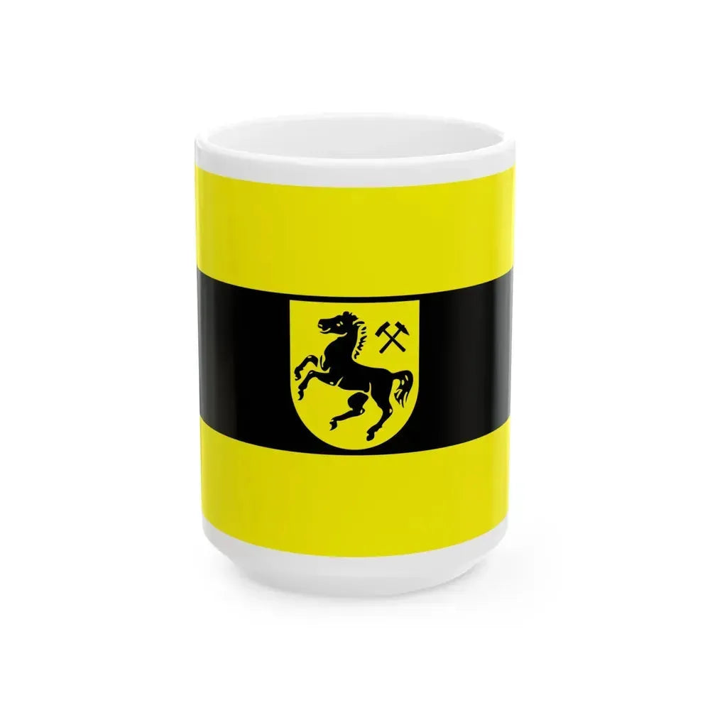 Flag of Herne Germany - White Coffee Mug 15oz - Go Mug Yourself