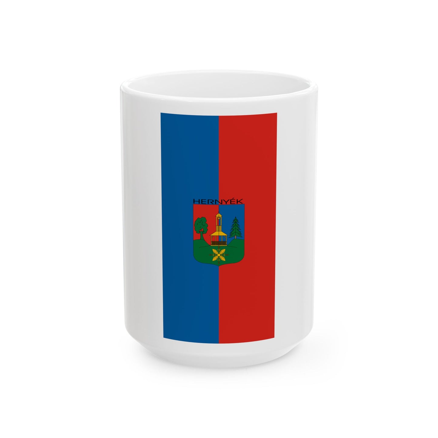Flag of Hernyek (Hungary) White Coffee Mug-15oz-Go Mug Yourself