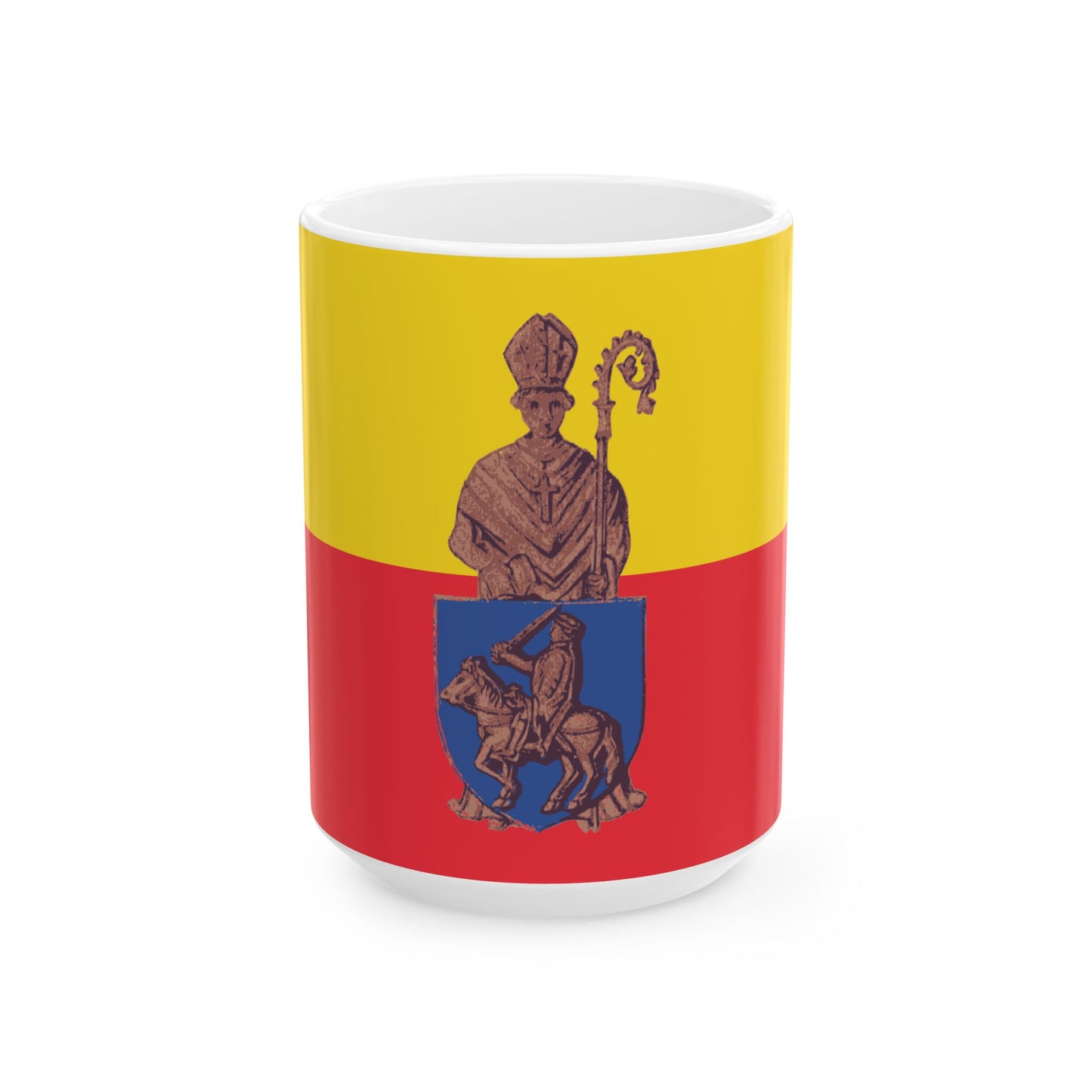 Flag of Herstal (Belgium) White Coffee Mug-15oz-Go Mug Yourself