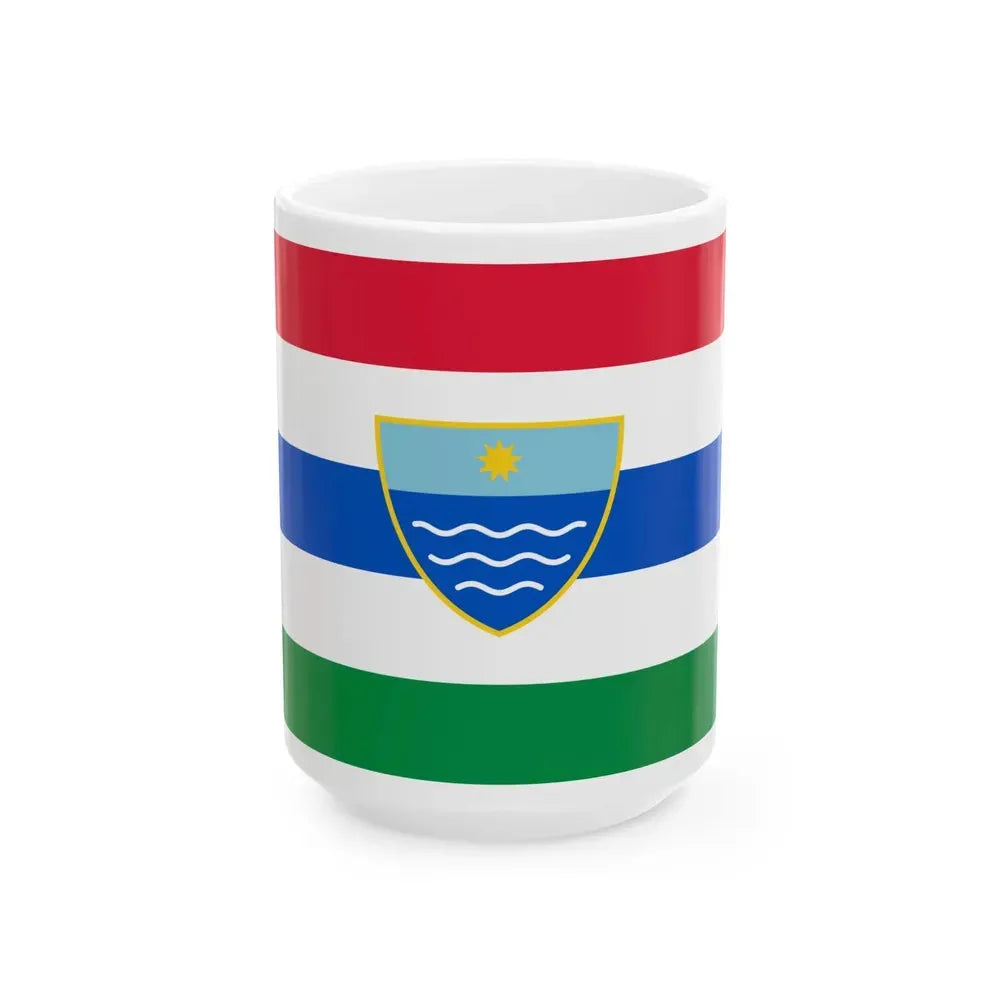 Flag of Herzegovina-Neretva (Bosnia and Herzegovina) White Coffee Mug 15oz - Go Mug Yourself