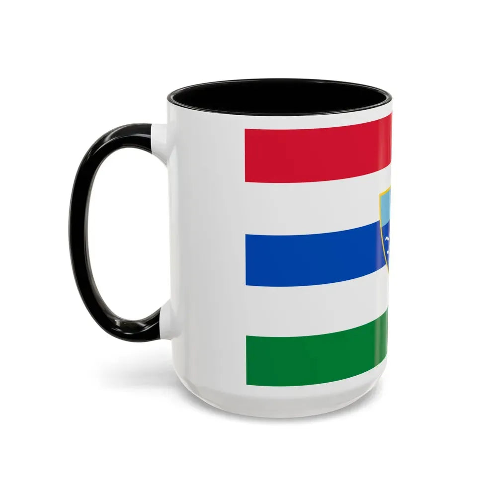 Flag of Herzegovina Neretva Canton Bosnia and Herzegovina - Accent Coffee Mug - Go Mug Yourself